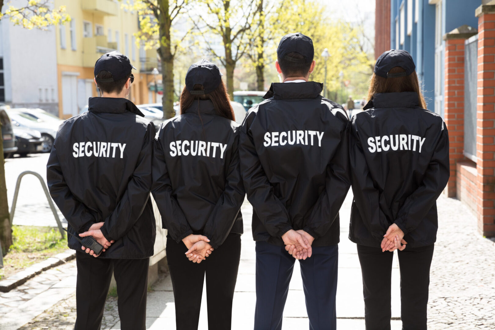 A group of people standing next to each other.